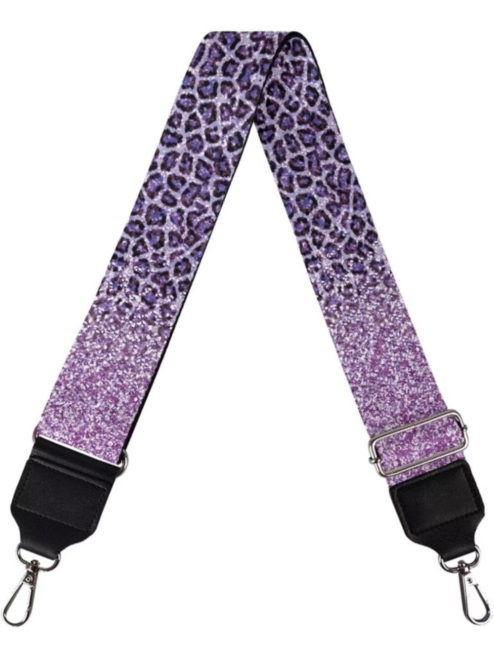 Purple Leopard Print Crossbody Strap for Purses & Handbags - Replacement Guitar